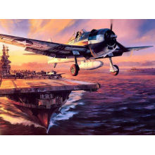 Pintura de la lona del avión de combate del portador de la decoración de la pared
